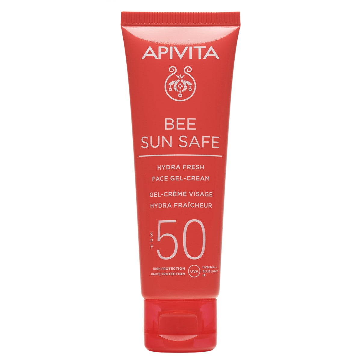 APIVITA BEE SUN SAFE PROTECTOR OLAR PARA ROSTRO FPS 50, EN GEL-CREMA, TUBO 50 ML