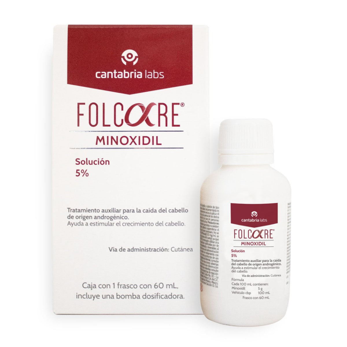 CANTABRIA FOLCARE MINOXIDIL SOLUCIÓN 5% FRASCO 60 ML.