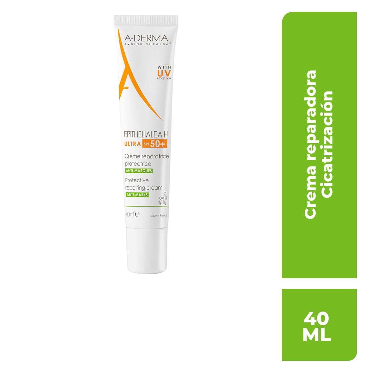 EPITHELIALE A.H ULTRA CREMA REPARADORA Y PROTECCIÓN ANTIMARCAS SPF 50+ 40 Ml