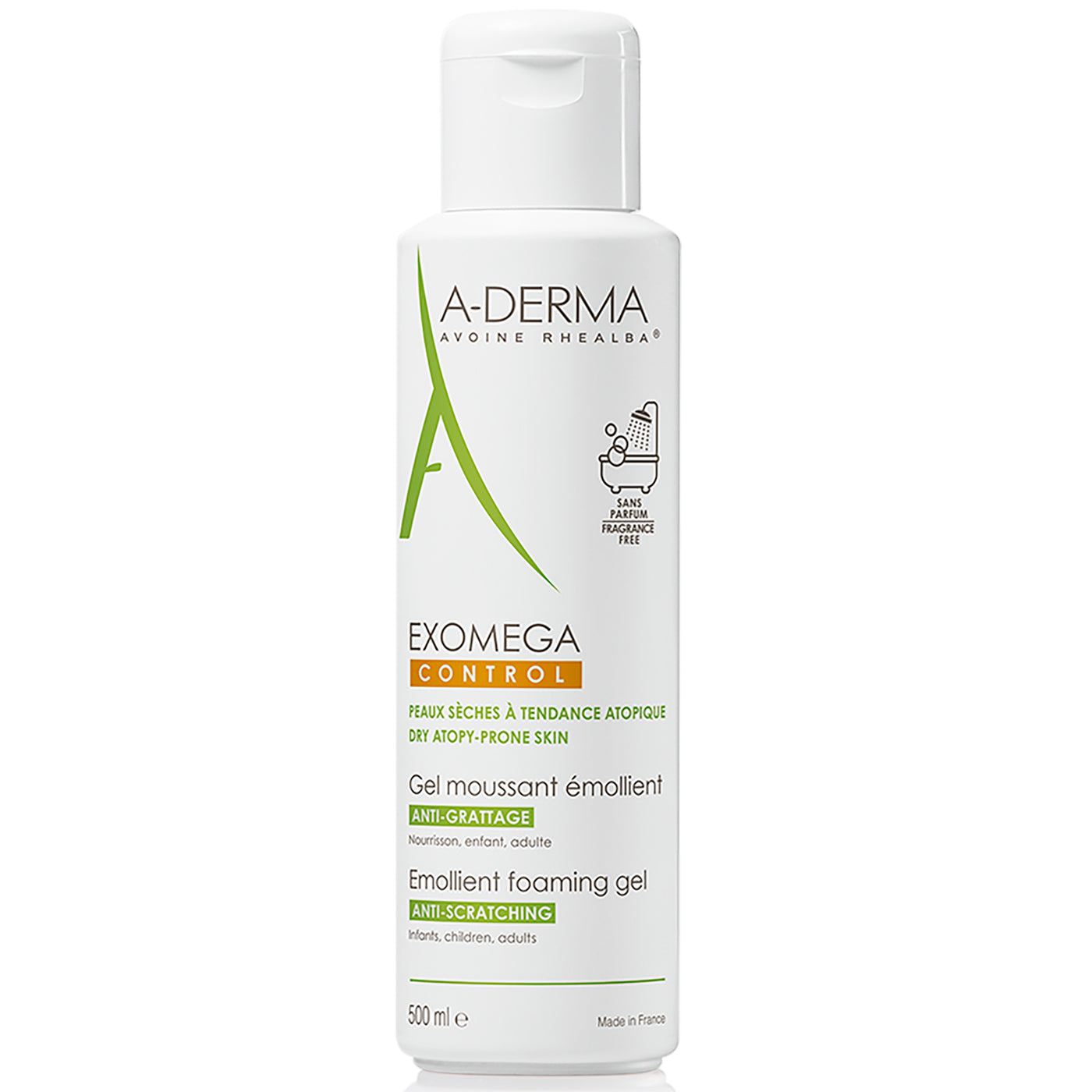 A-DERMA EXOMEGA CONTROL GEL DERMOLIMPIADOR 500 ML | The Glow Shop