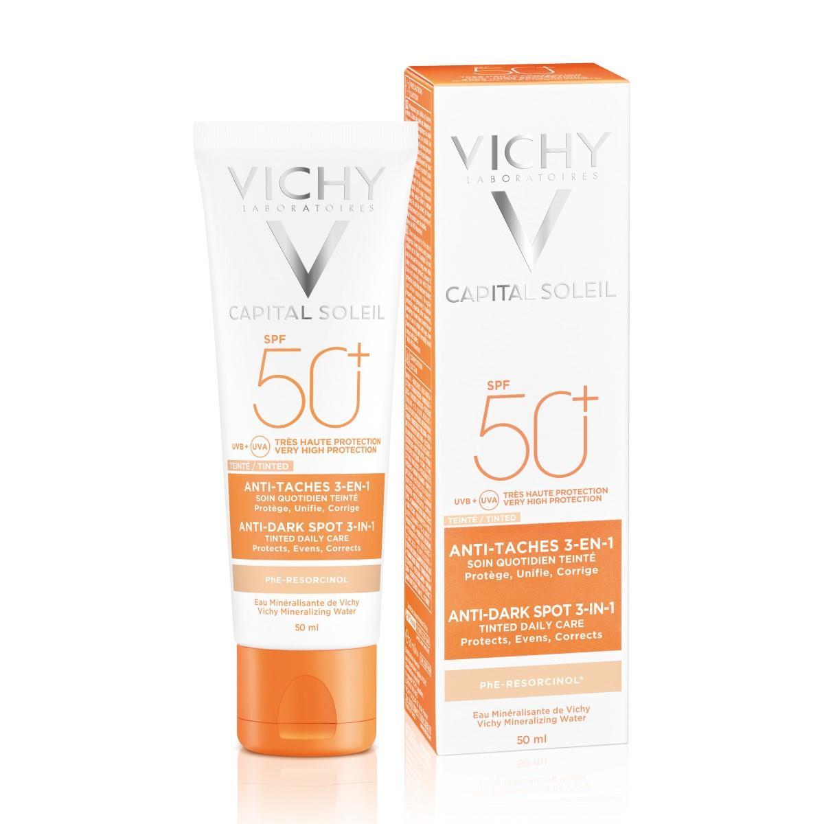 VICHY IDEAL SOLEIL ANTI MANCHAS FPS50+ 50 ML | The Glow Shop