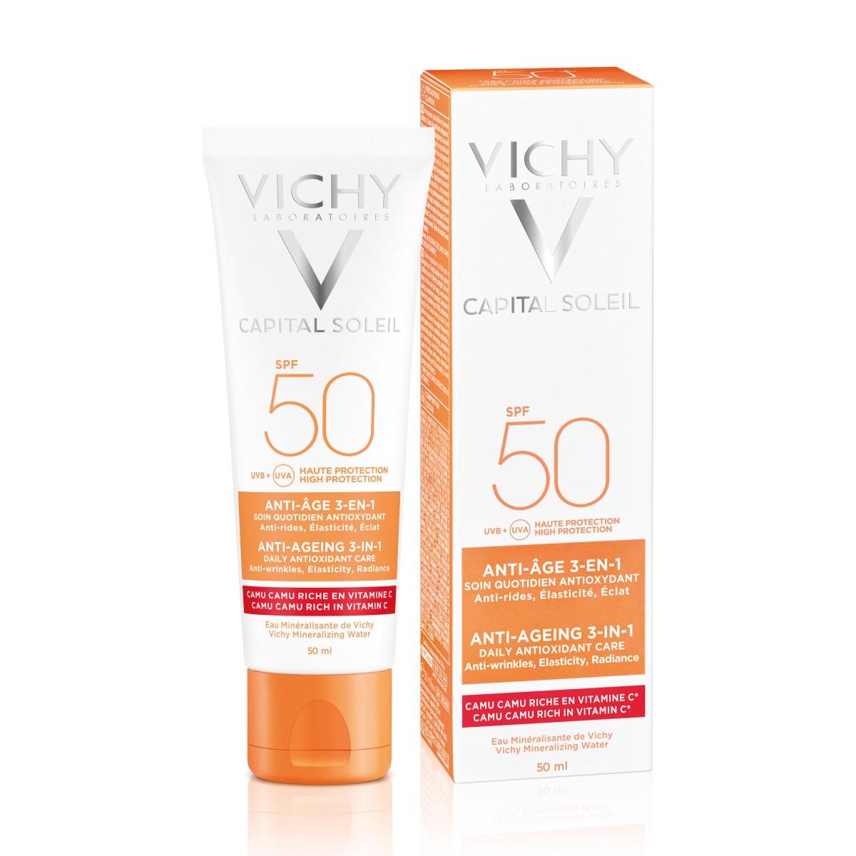 VICHY IDEAL SOLEIL ANTI EDAD SPF50+ 50ML | The Glow Shop