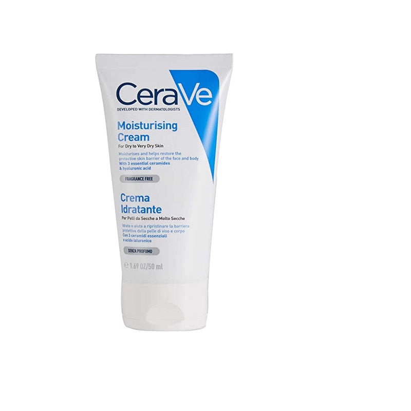 CERAVE CREMA HIDRATANTE PIEL SECA ROSTRO Y CUERPO 50 ML | The Glow Shop