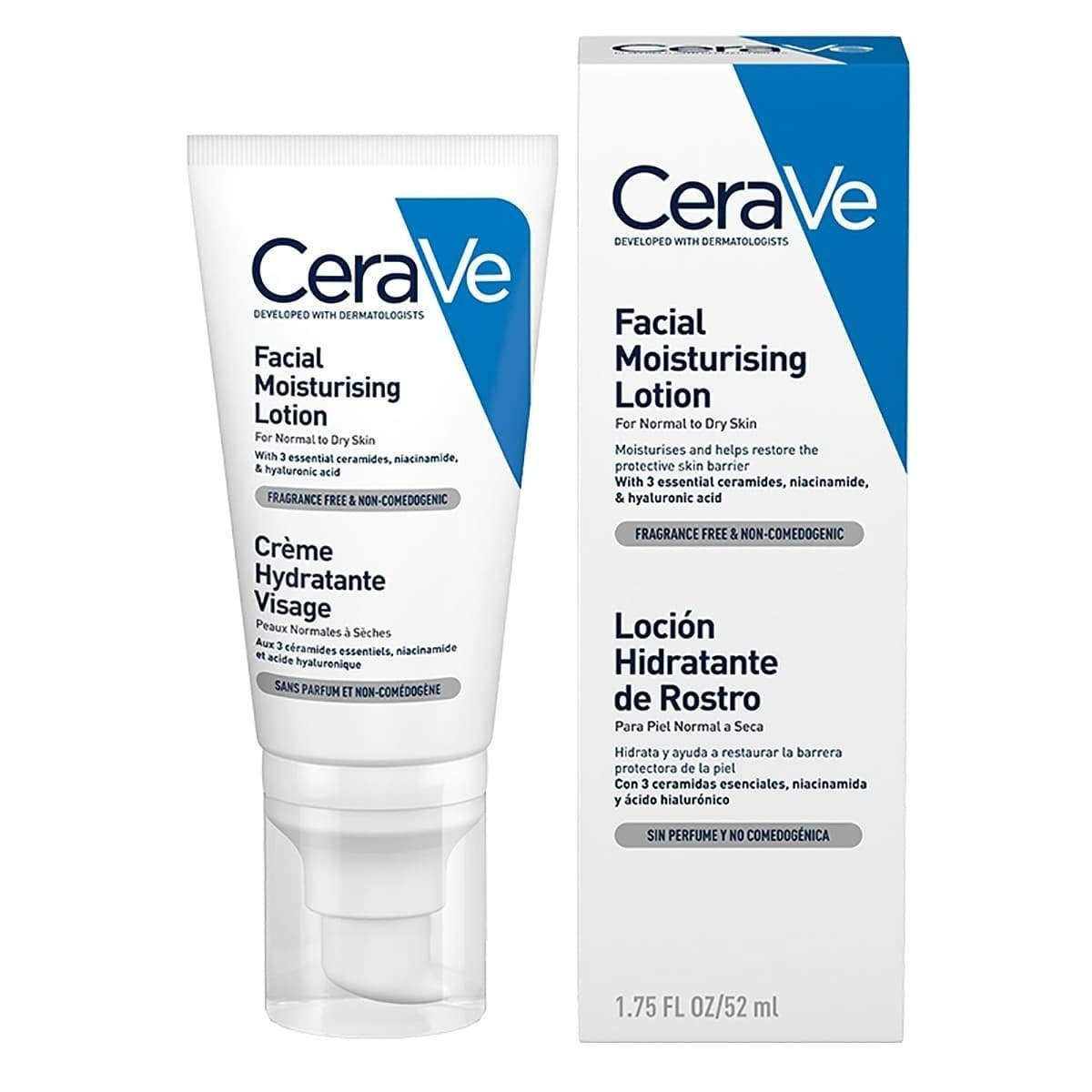 CERAVE LOCIÓN HIDRATANTE FACIAL DE NOCHE CERAVE 52 ML PIEL NORMAL | The Glow Shop