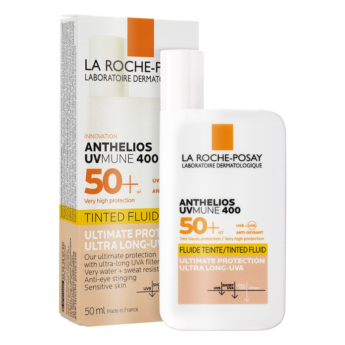 LA ROCHE POSAY ANTHELIOS UV MUNE 400 FLUIDO CON COLOR FPS 50+ 50 ML | The Glow Shop