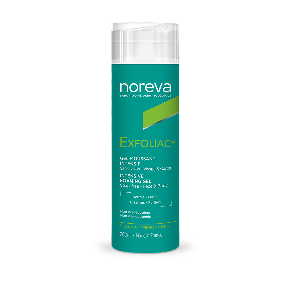 NOREVA EXFOLIAC GEL DERMO LIMPIADOR ESPUMOSO INTENSIVO 200 ML | The Glow Shop