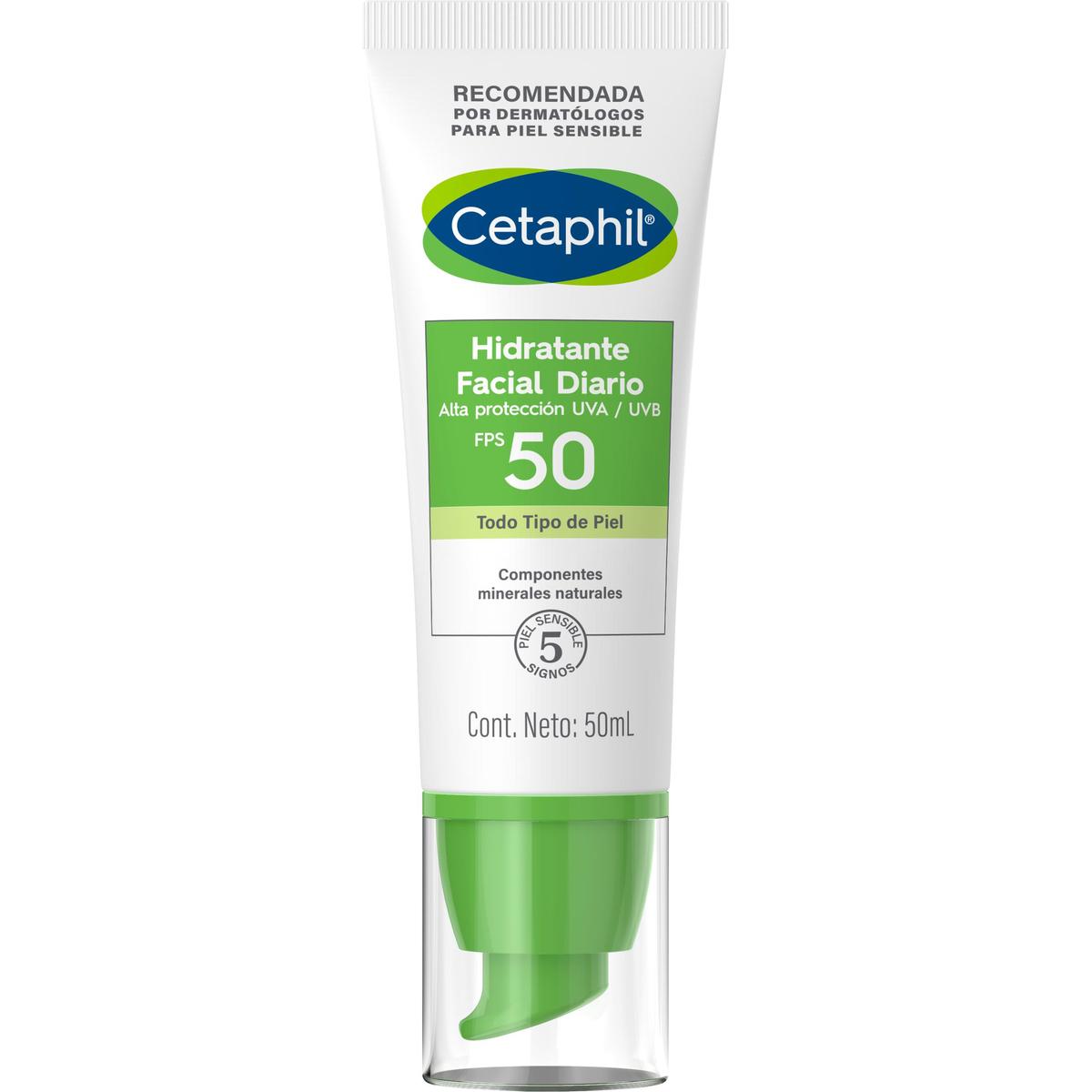 CETAPHIL HIDRATANTE FACIAL DIARIO FPS 50 50ML | The Glow Shop