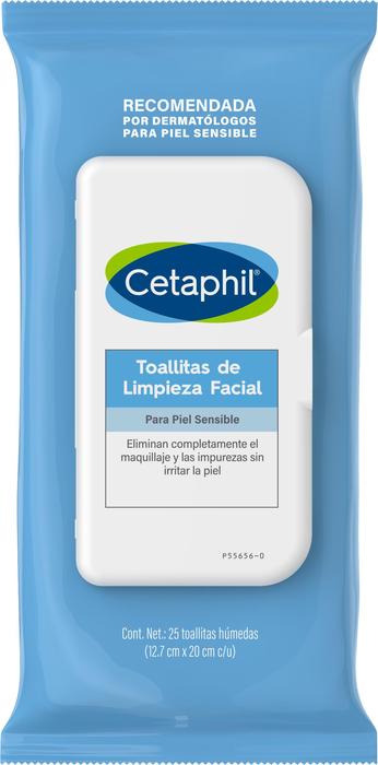 CETAPHIL TOALLITAS LIMPIEZA FACIAL 25 U | The Glow Shop