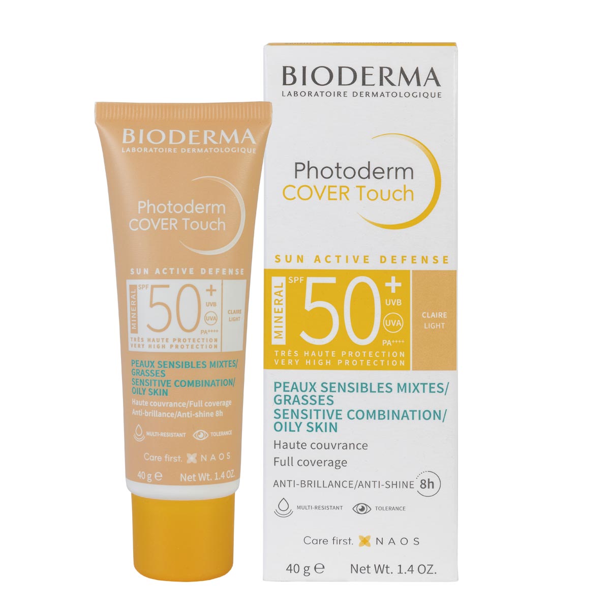 BIODERMA PHOTODERM COVER TOUCH MINERAL FPS 50+ CLARO 40 ML | The Glow Shop