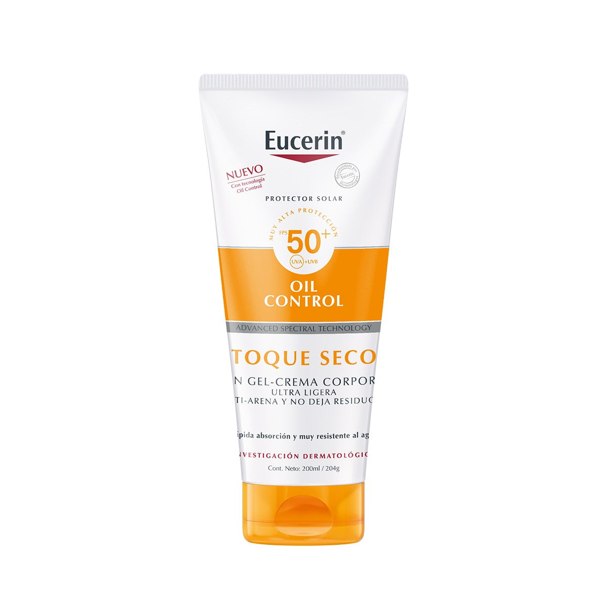 EUCERIN SUN OIL CONTROL TOQUE SECO CORPORAL 200 ML | The Glow Shop