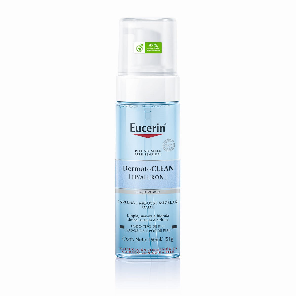 EUCERIN DERMATOCLEAN ESPUMA MICELAR 150 ML | The Glow Shop