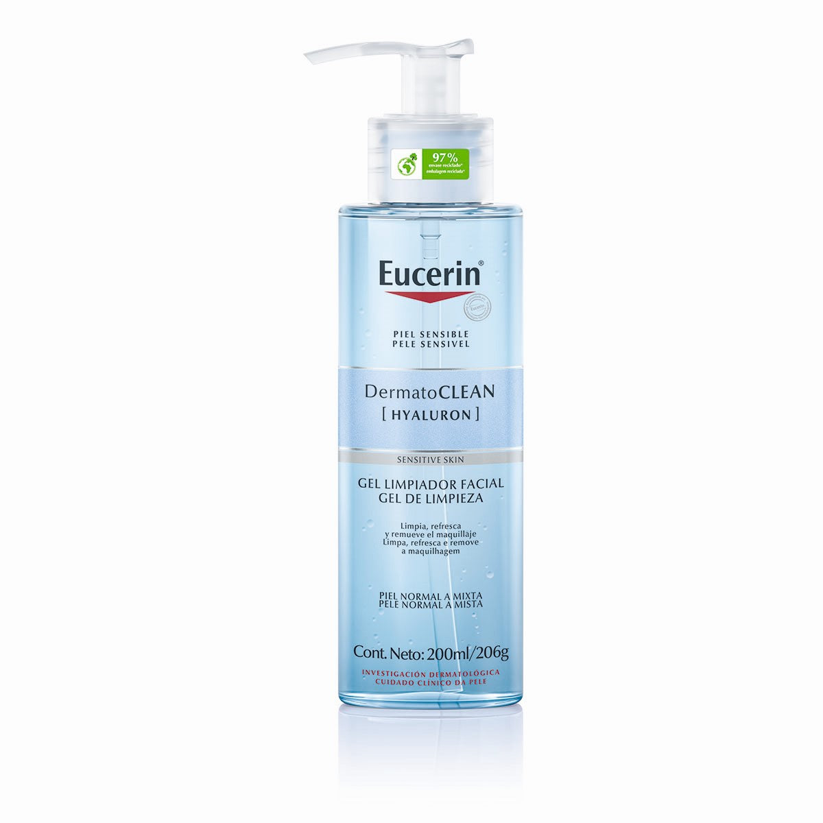 EUCERIN DERMATOCLEAN GEL LIMPIADOR FACIAL 200 ML | The Glow Shop