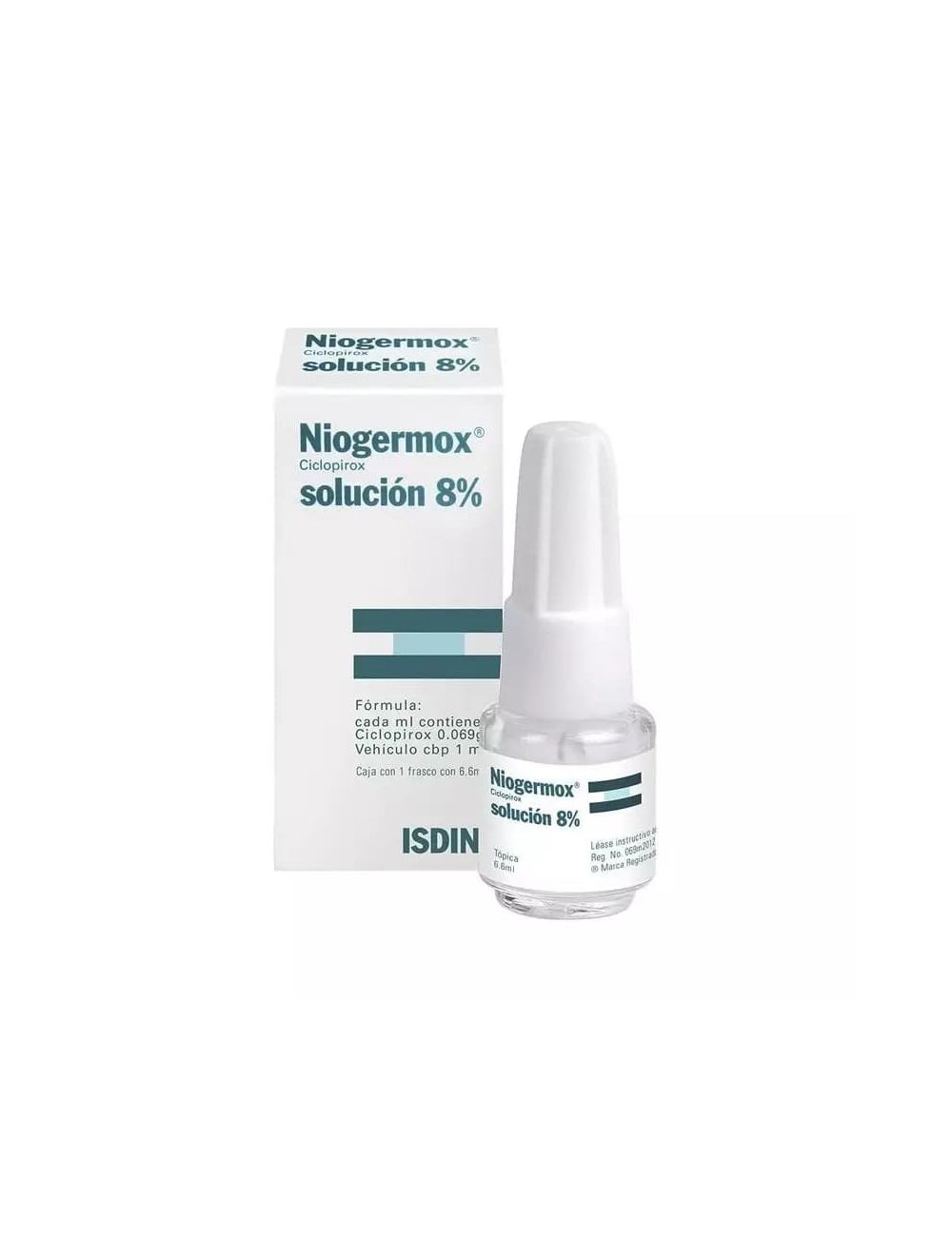 ISDIN NIOGERMOX SOLUCIÓN 8% CICLOPIROX 6.6 ML | The Glow Shop