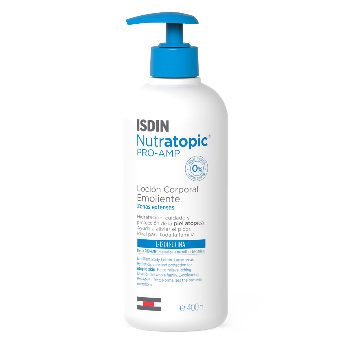 ISDIN NUTRATOPIC PRO-AMP LOCIÓN EMOLIENTE 400 ML | The Glow Shop