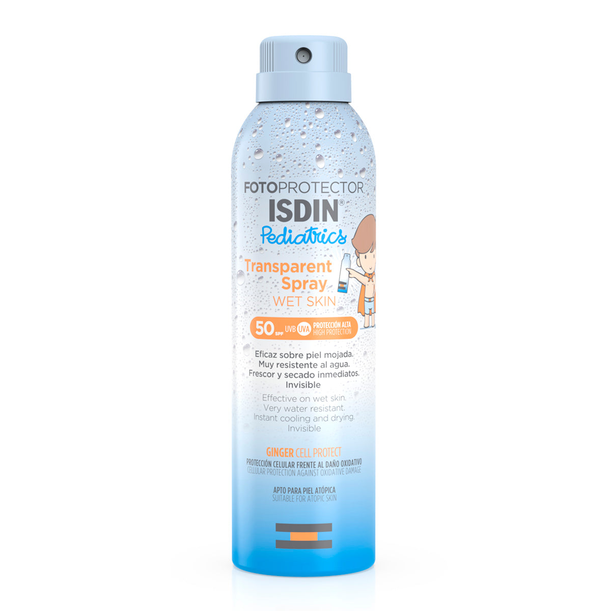 ISDIN FOTOPROTECTOR TRANSPARENT SPRAY WET SKIN PED 250 ML | The Glow Shop