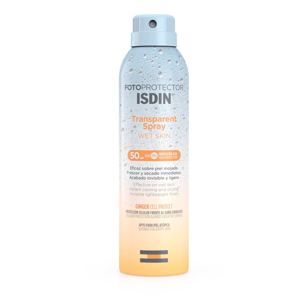 ISDIN FOTOPROTECTOR TRANSPARENT SPRAY WET SKIN 50+ 200 ML | The Glow Shop