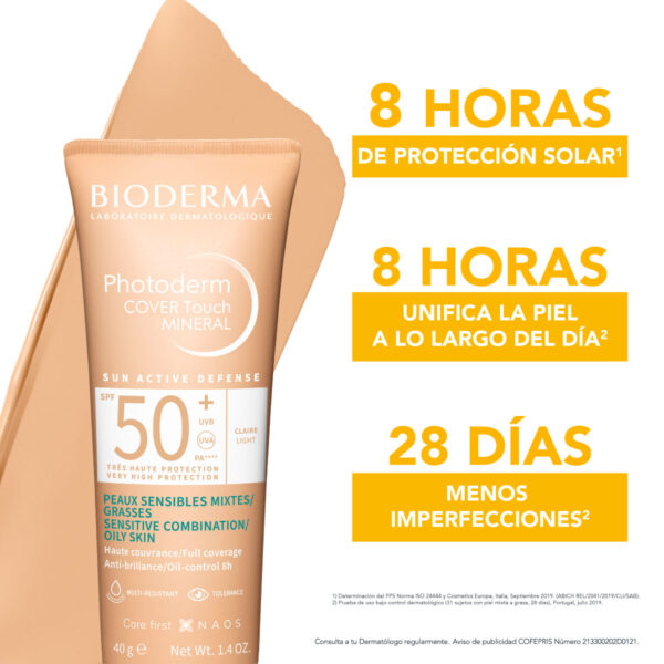 Bioderma Photoderm Cover Touch Spf50+ Tono Claro 40 Ml - Image 2