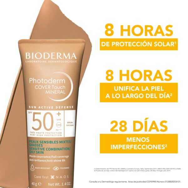 Bioderma Photoderm Cover Touch Fps 50+ Muy Claro 40 Ml - Image 2