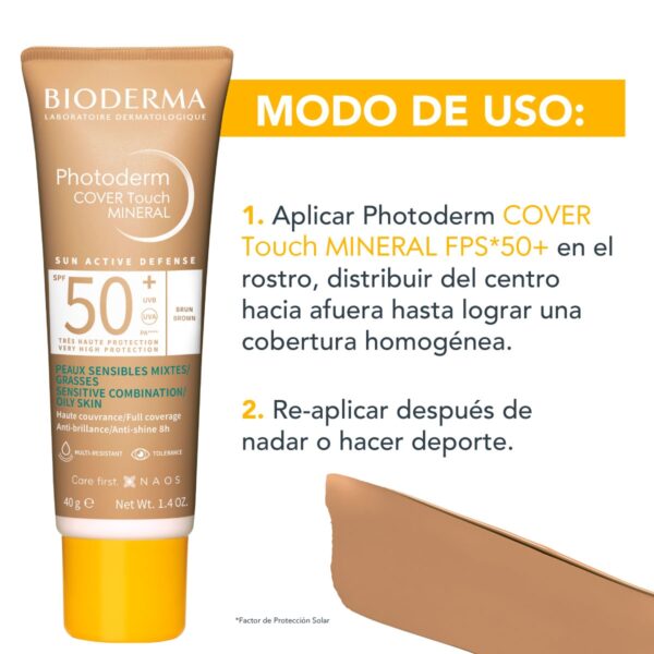 Bioderma Photoderm Cover Touch Fps 50+ Muy Claro 40 Ml - Image 3