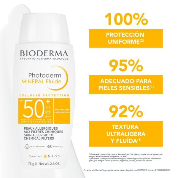 Bioderma Photoderm Mineral Fluide Spf50+ 75Ml - Image 2