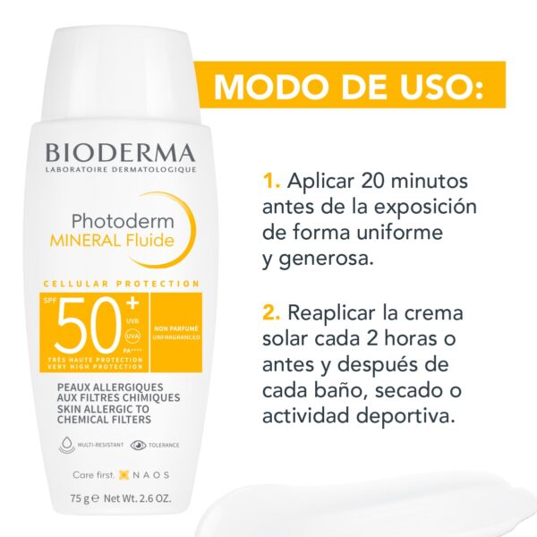 Bioderma Photoderm Mineral Fluide Spf50+ 75Ml - Image 3