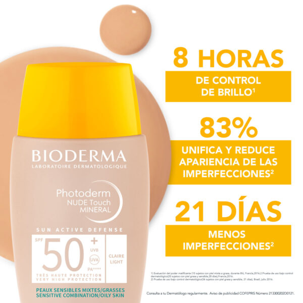 Bioderma Photoderm Nude Touch Spf50+ Tono Claro 40 Ml - Image 2