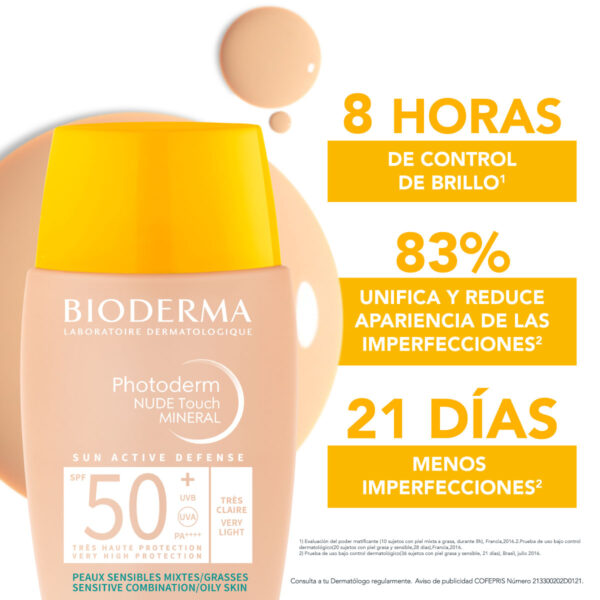 Bioderma Photoderm Nude Touch Spf50+ Tono Muy Claro 40 Ml - Image 2