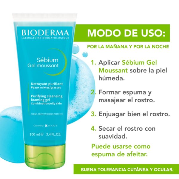 Bioderma Sébium Gel Moussant 100 Ml - Image 3