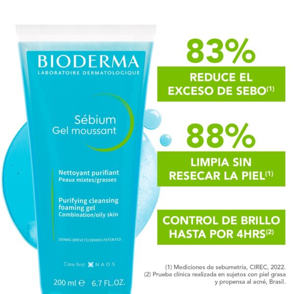 Bioderma Sébium Gel Moussant Tubo 200 Ml - Image 2