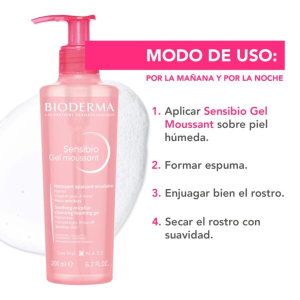 Bioderma Sensibio Gel Moussant 200 Ml - Image 3