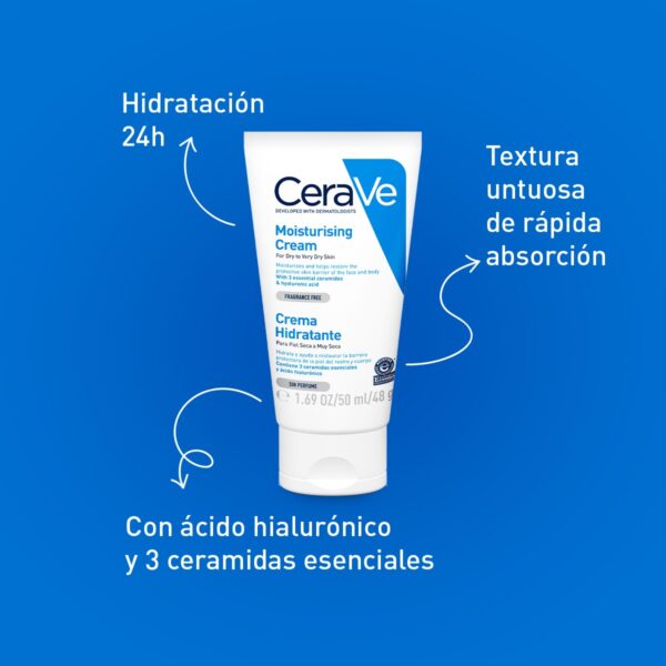 Cerave Crema Hidratante 1.69Oz/50Ml - Image 2