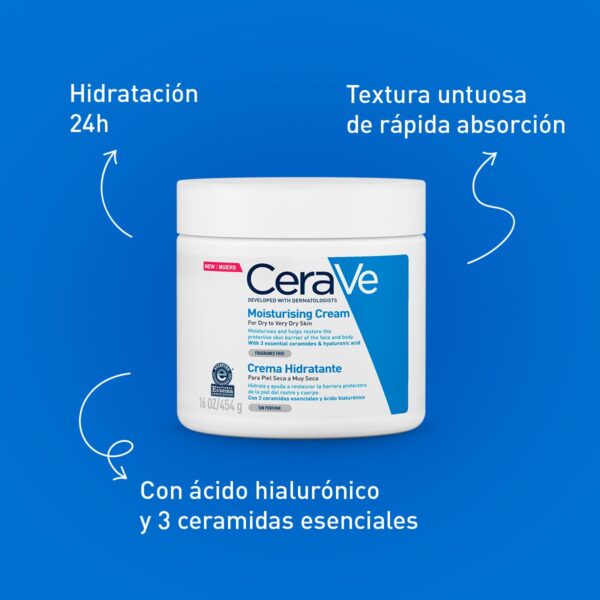 Cerave Crema Hidratante 16Oz / 454G - Image 2