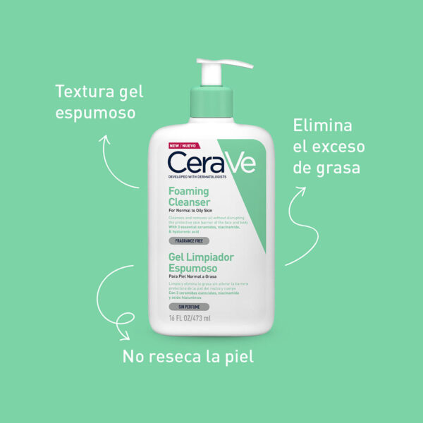 Cerave Gel Limpiador Espumoso 16Oz / 473Ml - Image 2