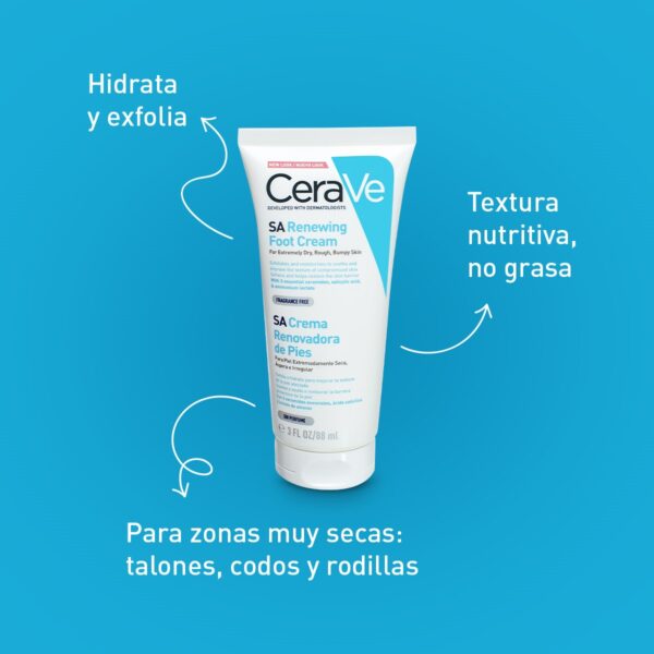 Cerave Sa Crema Renovadora De Pies 3Oz / 88Ml - Image 2