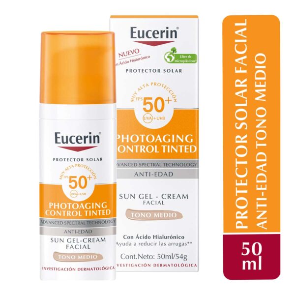 Eucerin Sun Face Tinted Creme Spf50+ Medium 50Ml
