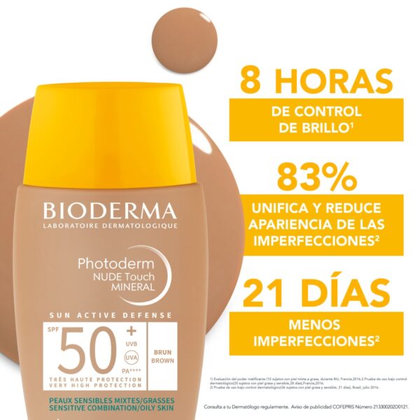 Bioderma Photoderm Nude Touch Mineral Fps 50+ Bronce 40 Ml - Image 2