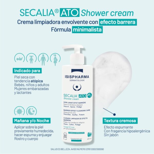 Secalia Ato Shower Cream 400Ml - Image 2