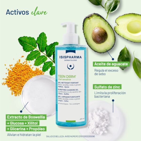 Teen Derm Gel Sensitive 400 Ml - Image 3