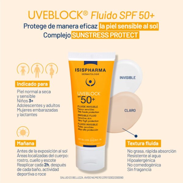 Uveblock Fps 50+ Fluido Con Color 40Ml - Image 2