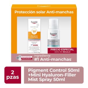 Kit Eucerin Sun Fluid Pigment Control Fps50+ 50Ml Precio Especial + Mini H. Filler Mist 50Ml Gratis