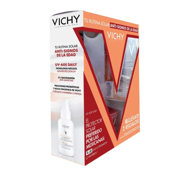Kit Protector Solar Uv Age+ Mineral 89 Booster + Mini Crema De Dia Collagen - Image 3