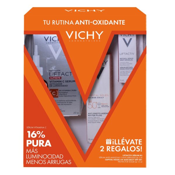 Liftactiv Vitamina C 20G + Uv Age Protector Solar 15Ml + Retinol 5Ml